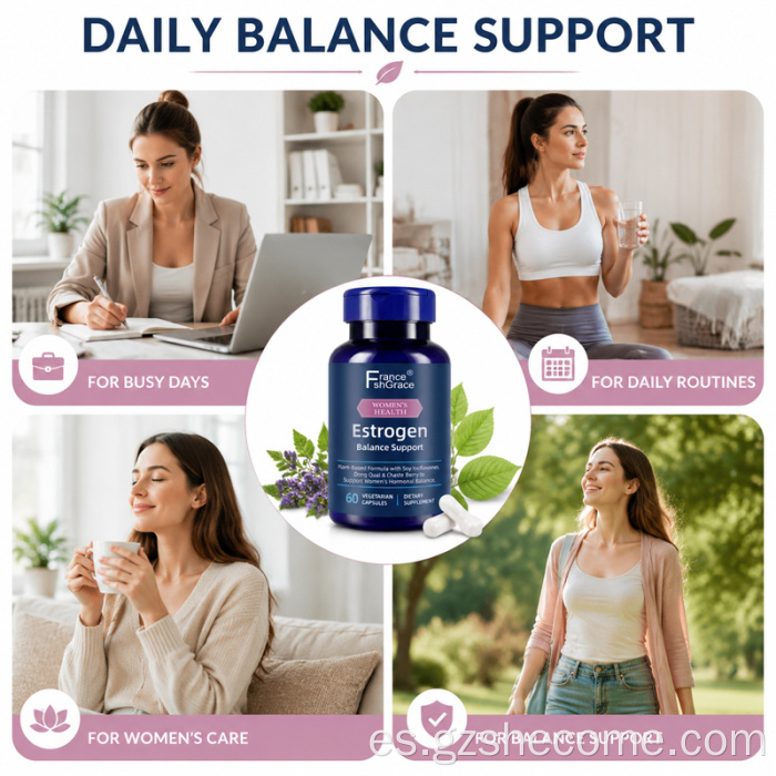 Cápsulas de equilibrio hormonal para la salud de la mujer Shecome